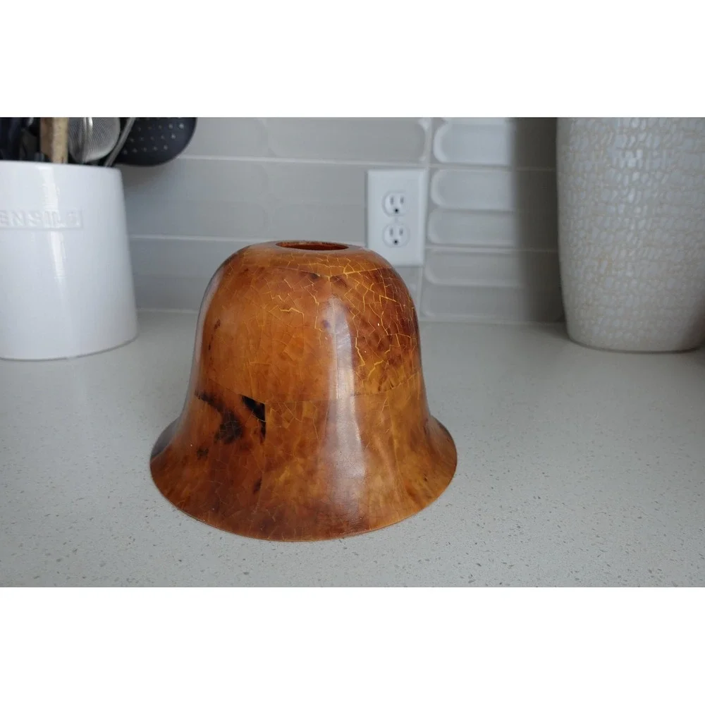 Vintage lamp shade Light Fixture‎ covers tortoise brown